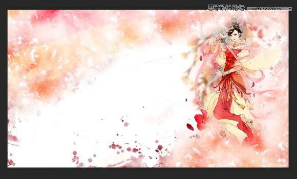 Photoshop制作烫金字古风签名图效果