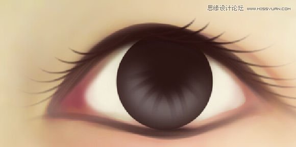 Photoshop纯鼠标打造仿手绘中眼睛的绘制方法