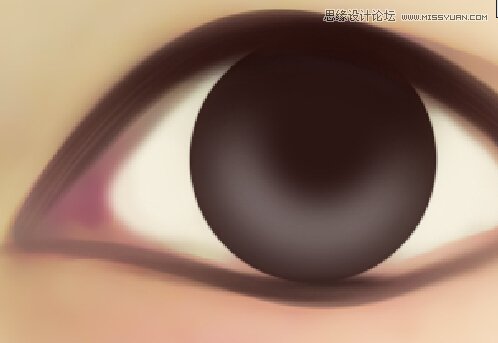 Photoshop纯鼠标打造仿手绘中眼睛的绘制方法