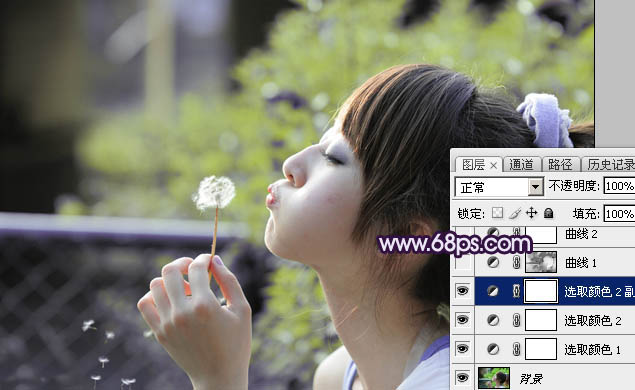Photoshop调出可爱女孩甜美的逆光效果图