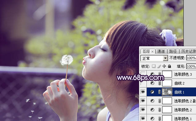 Photoshop调出可爱女孩甜美的逆光效果图