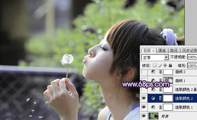Photoshop调出可爱女孩甜美的逆光效果图