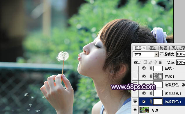 Photoshop调出可爱女孩甜美的逆光效果图