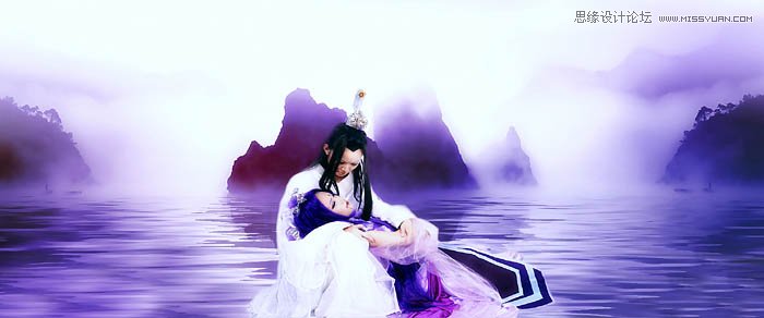Photoshop合成游戏风格的花千骨剧照海报