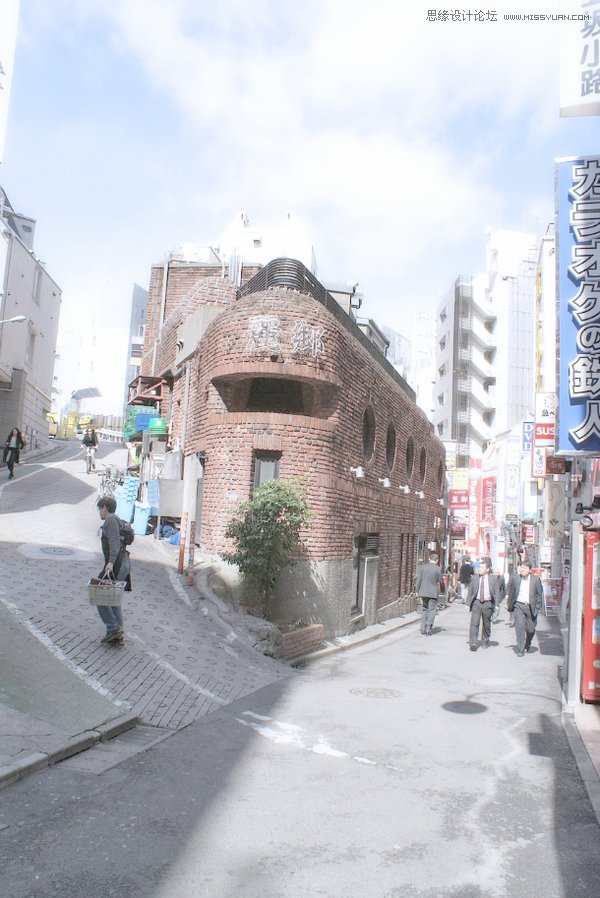 Photoshop调出街景照片唯美的手绘效果图