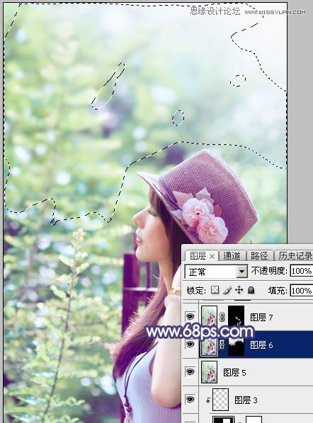 Photoshop调出外景美女梦幻逆光效果图