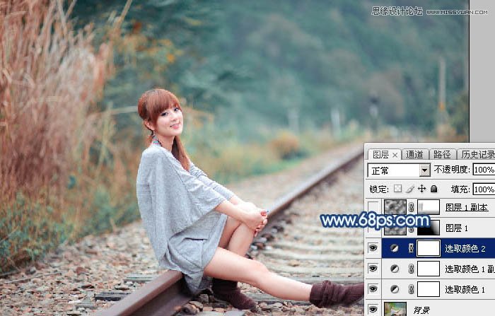 Photoshop给外景果子照片添加梦幻暴风雪效果