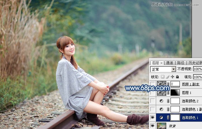 Photoshop给外景果子照片添加梦幻暴风雪效果