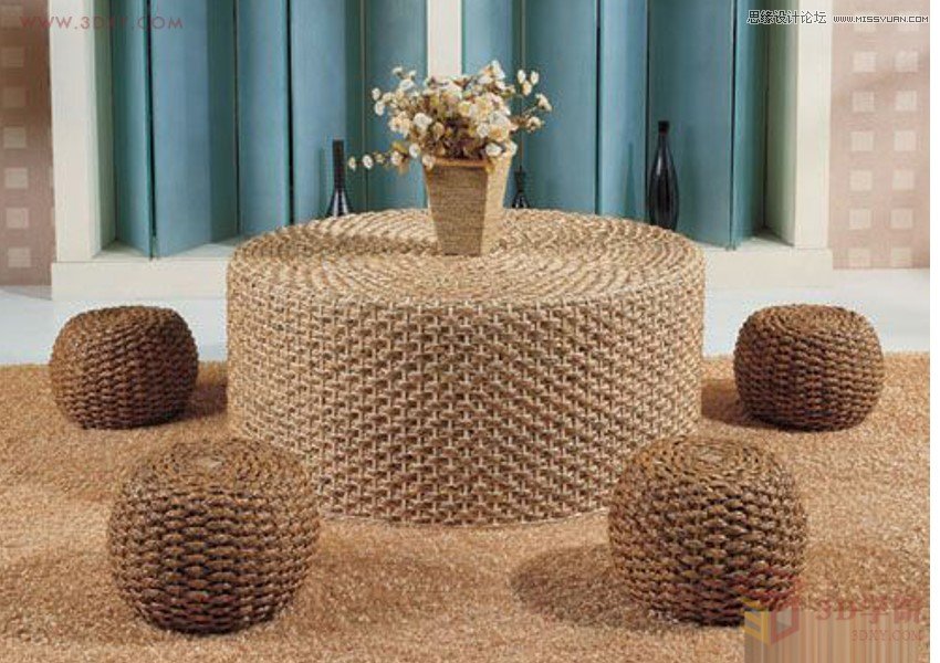 3DMAX制作逼真的藤编家具模型教程
