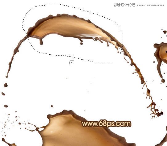 Photoshop制作动感的咖啡喷溅艺术字教程