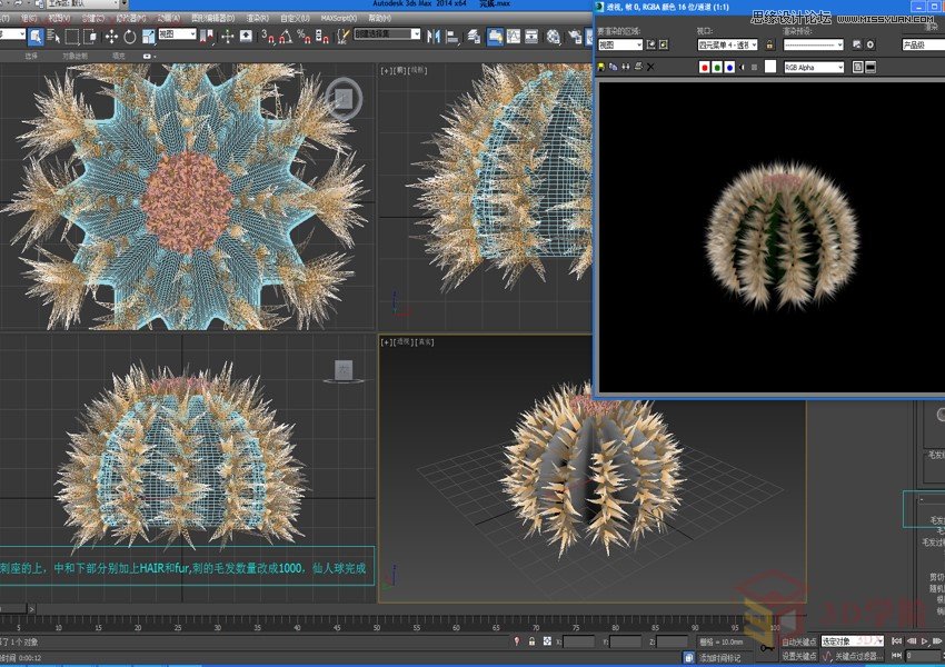 3DMAX详细解析仙人球快速建模的方法