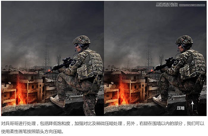 Photoshop合成超酷的战场场景电影海报教程