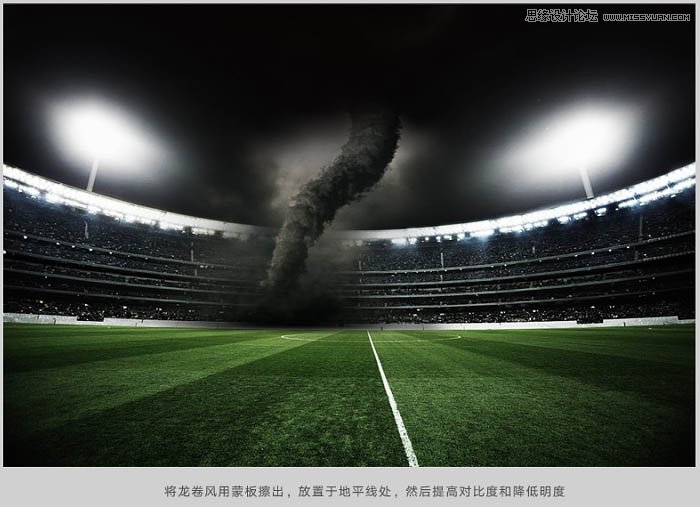 Photoshop合成时尚大片中的龙卷风场景