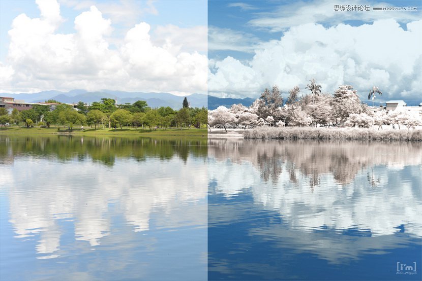 Photoshop修出外景风光大片唯美的红外线效果,PS教程,素材中国