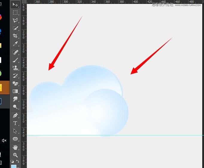 Photoshop绘制蓝色立体风格的QQ浏览器图标