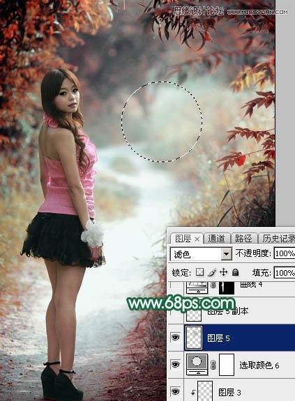 Photoshop调出外景人像秋季唯美暖黄色调