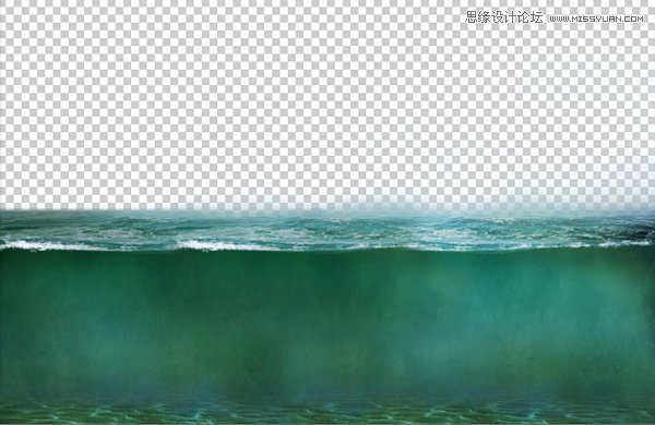 Photoshop合成海上漂浮的海龟岛效果图