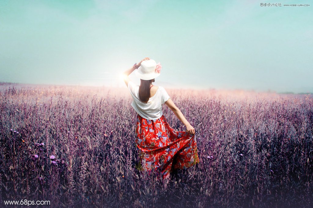 Photoshop调出外景人像唯美逆光效果图