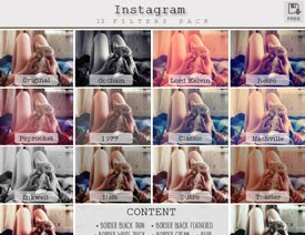 13款Instagram滤镜复古效果PS动作