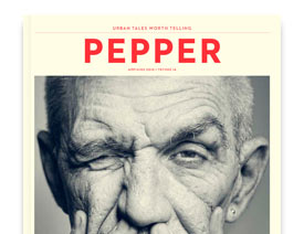 Pepper时尚黑白风格杂志排版设计欣赏