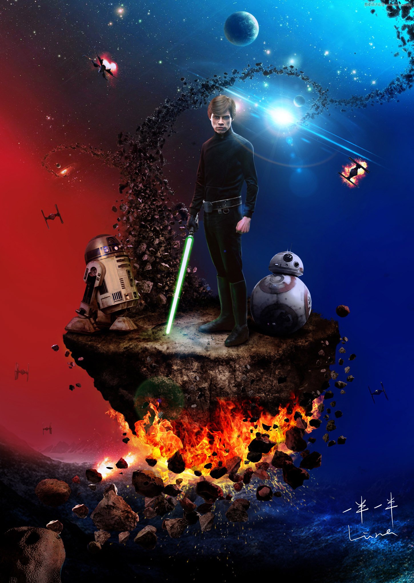 Photoshop合成星球大战创意电影海报教程