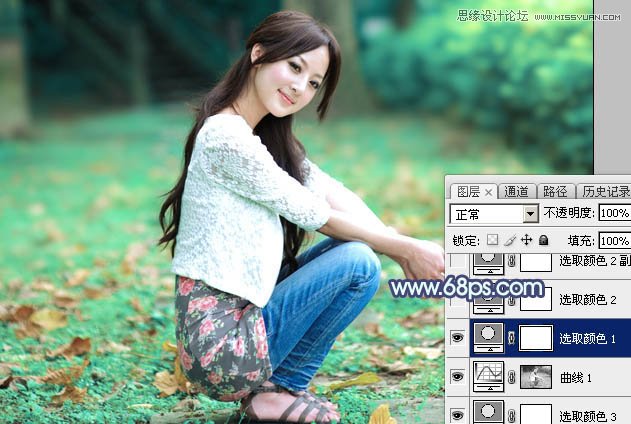 Photoshop给外景果子照片添加唯美绿色效果