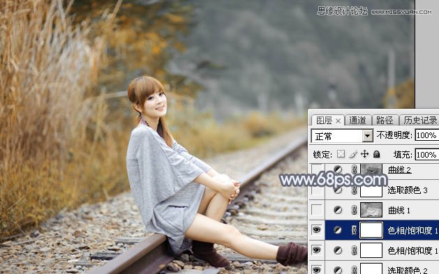 Photoshop调出外景人像甜美逆光效果图