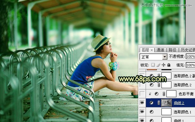 Photoshop给外景美女人像添加唯美逆光效果