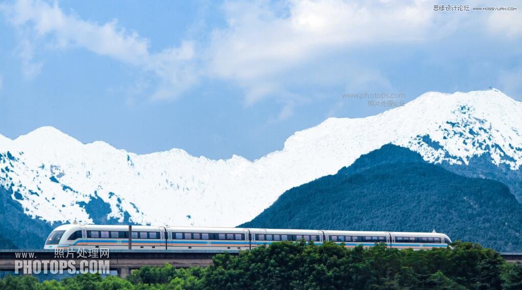 PhotoshopɽӱѩЧͼ