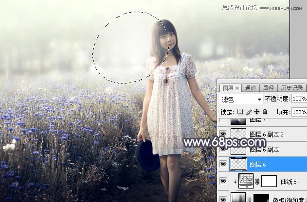 Photoshop调出花园女孩唯美逆光效果图