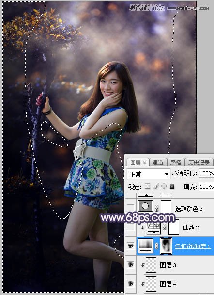 Photoshop调出外景人像橙黄色LOMO效果