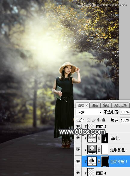 Photoshop调出外景美女人像甜美逆光效果图