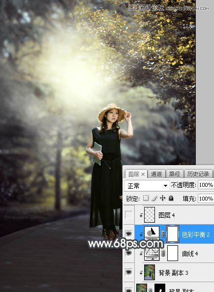 Photoshop调出外景美女人像甜美逆光效果图