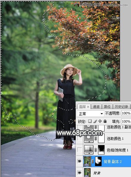 Photoshop调出外景美女人像甜美逆光效果图