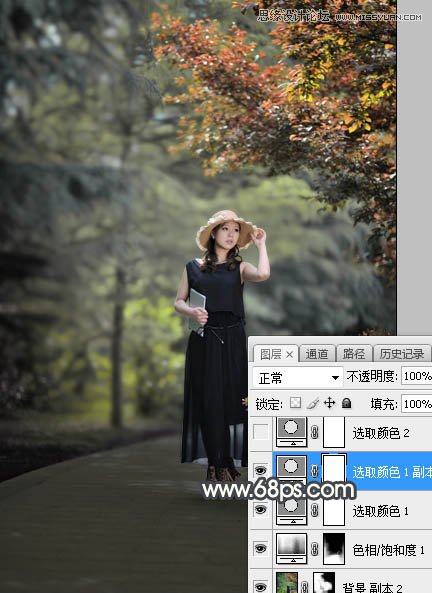 Photoshop调出外景美女人像甜美逆光效果图