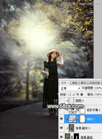 Photoshop调出外景美女人像甜美逆光效果图