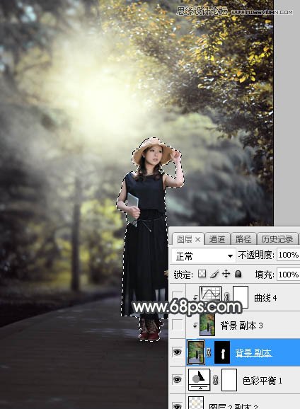 Photoshop调出外景美女人像甜美逆光效果图