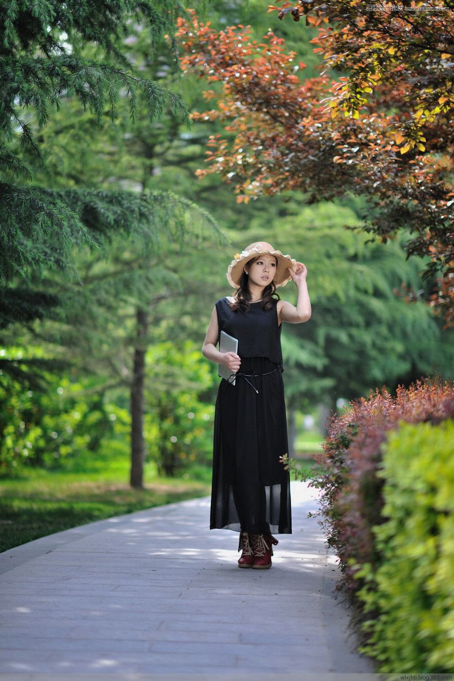 Photoshop调出外景美女人像甜美逆光效果图