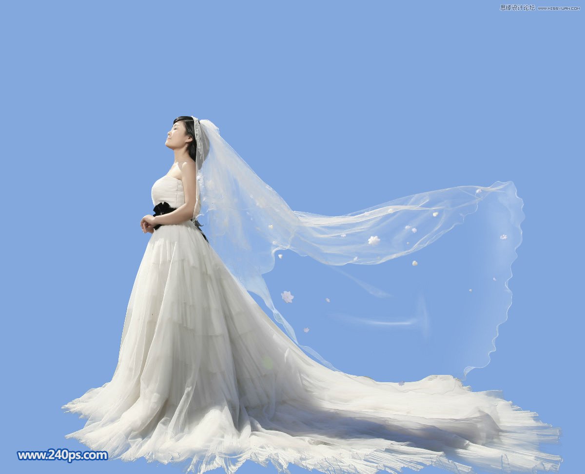 Photoshop详细解析透明婚纱的抠图方法 - PS教程网