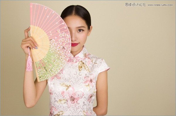 Photoshop制作中国风工笔画美女效果图