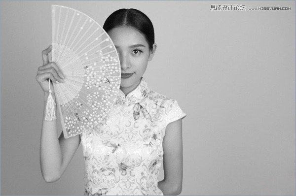 Photoshop制作中国风工笔画美女效果图