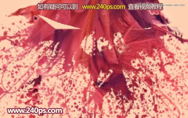 Photoshop给美女添加打散的喷溅裙装效果