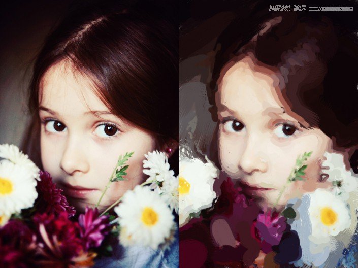 Photoshop制作人像照片油画艺术效果