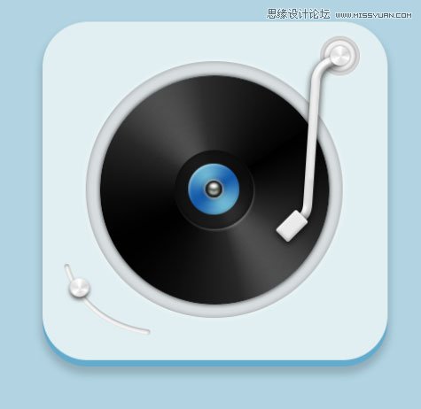 Photoshop设计立体风格的音乐播放器图标