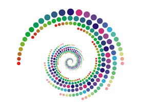 CorelDRAW绘制抽象绚丽的圆点螺旋效果