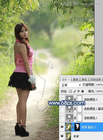 Photoshop调出外景清纯女孩唯美的逆光效果
