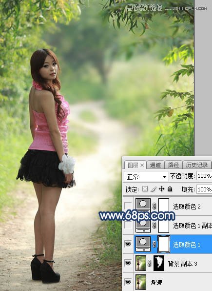 Photoshop调出外景清纯女孩唯美的逆光效果
