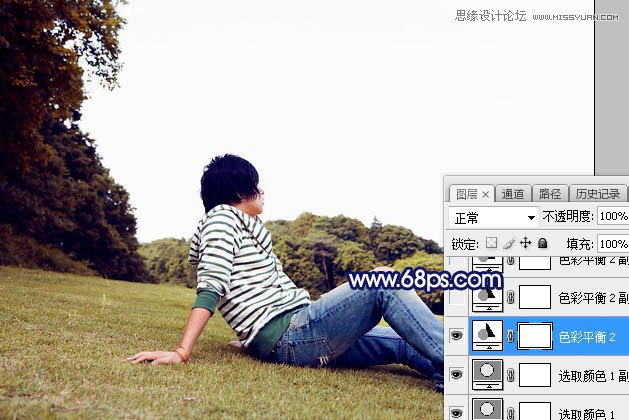 Photoshop给普通的外景照片添加唯美场景