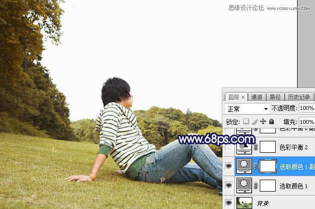 Photoshop给普通的外景照片添加唯美场景