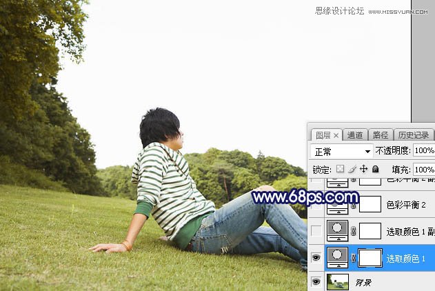 Photoshop给普通的外景照片添加唯美场景